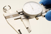 Measuring a Ring's Inside Diameter with Dial Calipers.